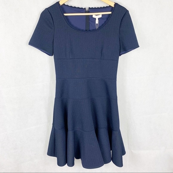 Rebecca Taylor Fit and flare Casual Dress Size 6 Navy - Picture 1 of 9